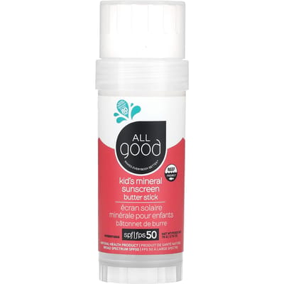 All Good Products, Zonnebrandstick voor kinderen, SPF 50+, 2 oz (57 gr) black