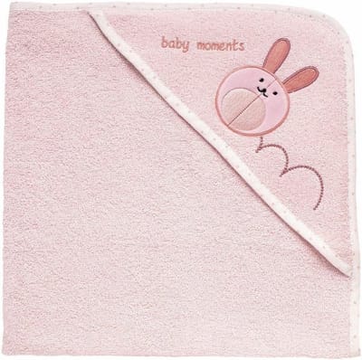Zachte Handdoek met Capuchon van 100% Katoen voor Baby's - Roze