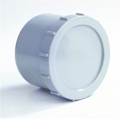 Dyka Eindstuk met schroefdeksel spie-aansluiting PVC 125mm