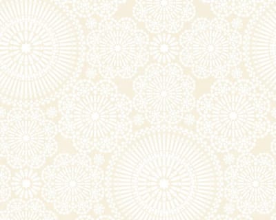 GRAFISCHE BLOEMEN BEHANG - Beige Creme Wit - AS Creation COZZ