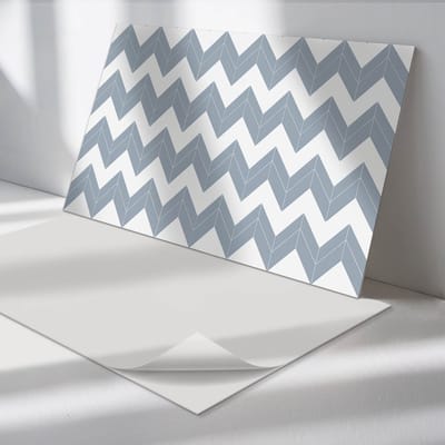 Wallfluent Vinyl Wandpaneel - Zigzaglijnpatroon Zelfklevend Muurpaneel - 100 cm x 50 cm - Grijs Vinyl Wandpaneel - Verpakking van 1 stuk - Rechthoekig Wandbekleding Vinyl - Patroon Wandpaneel - Vinyl Wandbekleding - Wandpaneel Keuken en Badkamer