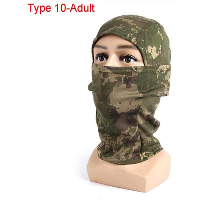 Outdoor Camouflage Camo Hoeden Leger Tactische Militaire Ski Volledig Gezichtsmasker Motorfiets Fiets Kinder Petten Comfortabel Volledig Gezichtsmasker gray