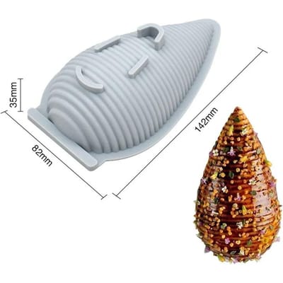 Mini Maat Draad Ei Design Cakevorm Kleine Siliconen Chocoladevorm Dessert Bakgereedschap Keuken Mousse Bakvorm gray