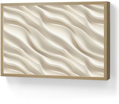 Wandlamp 60x40 cm - Oplaadbaar - Diagonaal - Golven - Crème - Wandlampen binnen woonkamer - Slaapkamer lamp - Decoratieve nachtlamp - Vloerlamp draadloos