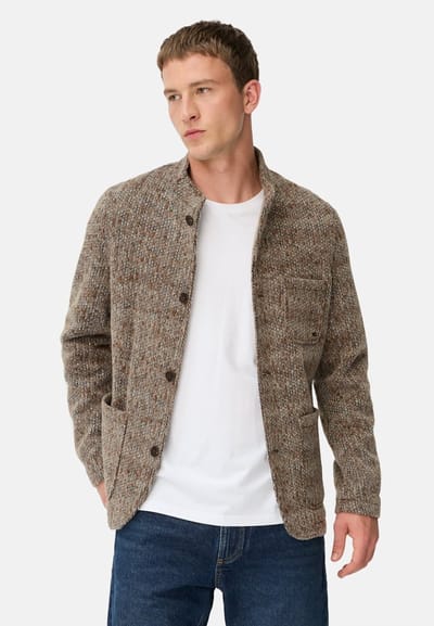 camel active Gemêleerd jasje met opstaande kraag - Maat menswear-L - Donkerbruin
