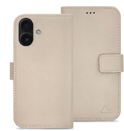 My Style Telefoonhoesje geschikt voor Apple iPhone 17 Hoesje | My Style Flex Wallet Bookcase Portemonnee | Pasjeshouder voor 3 Pasjes | Telefoonhoesje voor Pinpas / OV Kaart / Rijbewijs - Warm Taupe | Taupe