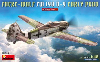 MiniArt Modelbouwpakket Vliegtuigen - 48044 Focke-Wulf Fw 190D-9 Early Production WWII - Advanced Kit - Duits Propellervliegtuig Plastic - 1:48 - Modelbouw