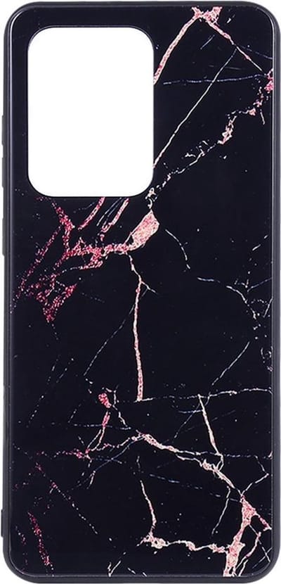 Shop4 - Samsung Galaxy S20 Ultra Hoesje - Harde Back Case Marmer Zwart