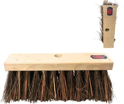 Synx Tools Stadsbezem 30 cm - Bezem -  Buitenveger - Veger - natuurvezels - Straatbezem - Bezems - Buitenbezem - Tuinbezem - Zonder Steel