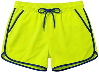 Shortshort Malibu, Neon Splash - Maat M - Zwemshort Heren Geel - Swimwearclub