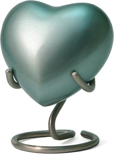Urnencenter Satori Ocean Hartjes urn - Urn - Urn voor as - Urn Hond - Urn Kat - Urn Deelbewaring - Mini Urn - Kunstobject