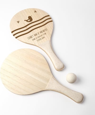 Tafeltennis - Pingpong set - Tafeltennis set - Tafeltennisbatjes - Cadeau juf - Cadeau meester - Bedankt cadeautje - Meeuw