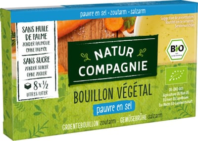 12x Natur Compagnie Groentebouillon zonder Zout Bio 8 stuks