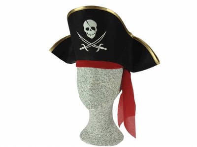 Piratenhoed geborduurd 43x23x15cm