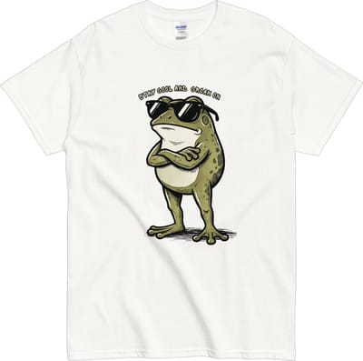 Heren en Dames Shirt - Funny Frog - Humoristisch Cartoon Kikker - Wit - S
