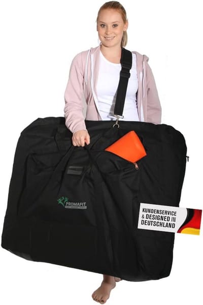 Draagtas voor mobiele massagestoel met schouderriem en zijvak - Universele transporttas voor massagetafels