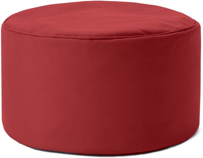 Lumaland Zitzak poef | Compacte zitzak met 3-in-1-functie: comfortabele poef, handig tafeltje en stijlvolle voetenbank voor binnen en buiten | Met flexibele EPS-vulling | Ø 25 x 45 cm