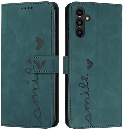 Coverup Hoesje - Geschikt voor Samsung Galaxy S25 FE Hoesje - Coverup Smile Book Case - Groen