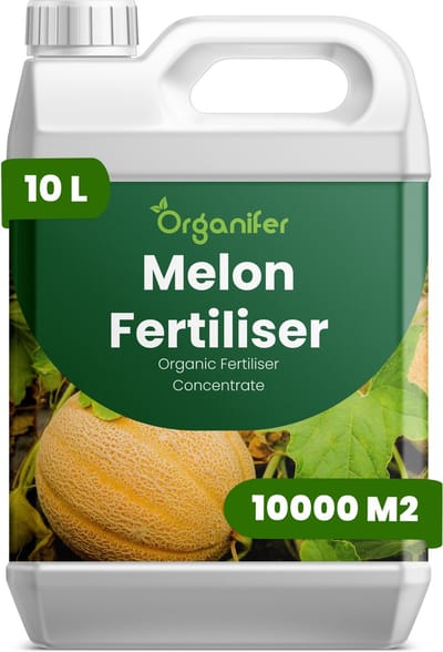 Vloeibare Meststof Voor Meloen 10 L Voor 10000 M2 - Npk 2-1-8 - Bevordert Krachtige Rankgroei En Vroege Plantopbouw - Verbetert Bloei - Bestuiving En Een Stabiele Vruchtzetting - Bevordert Betrouwbare Oogsten En Seizoensprestaties - Organifer