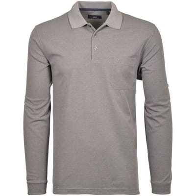 Ragman Polo Softknit Easy Care Mini Jacquard Design Silver / male