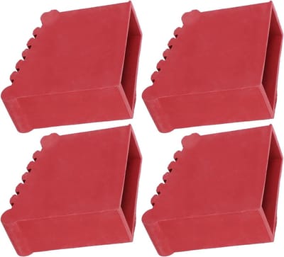 Ladderpootbeschermers - Ladderdoppen Antislip - Stabiliteit Verhoging - Isolerend Materiaal - 4 Stuks - Rood