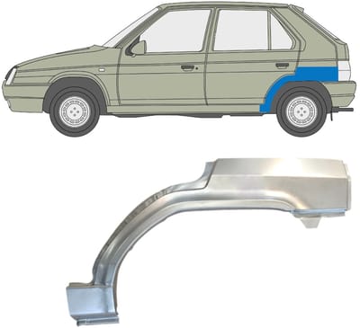Reparatiepaneel achterspatbord voor Skoda Favorit 1989-1995 / Links