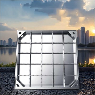 Inbouw Putdeksel - RVS Afdekking - Opritten Bestraten - Onzichtbaar Design - 70 x 70 cm - Metaal