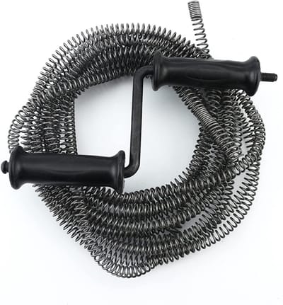 Pijpbaggergereedschap - Afvoerontstopper - Verstopping Verhelpen - Duurzame Staalconstructie - Tot 15m Lengte - Zilver