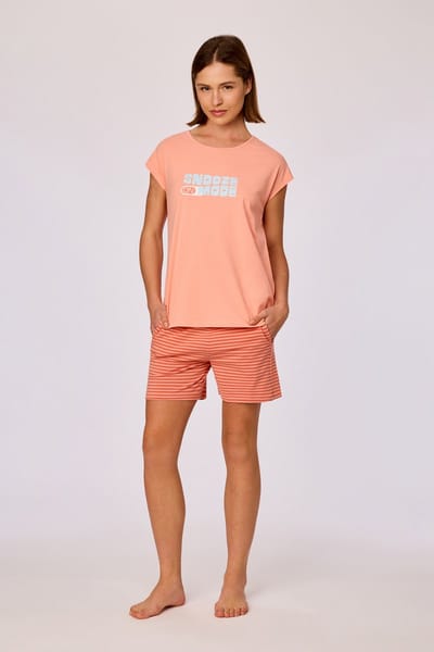 Woody pyjama dames - perzik - 261-10-WPG-Z/506 - maat XL