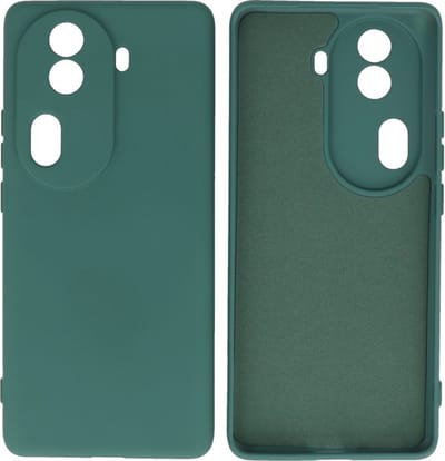 Hoesje Geschikt voor de Oppo Reno 11 Pro - Fashion Backcover Hoesje - Colorful Telefoonhoesje - Donker Groen