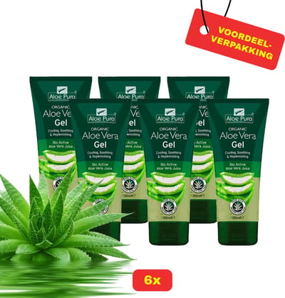 6 x Aloe Pura Aloe Vera Gel 200ml - Voordeelverpakking