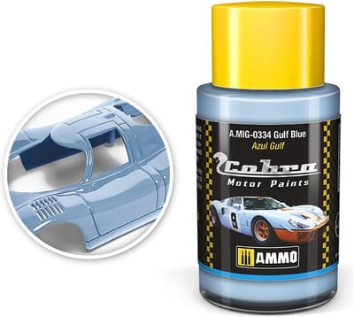 AMMO by Mig Jimenez Hobbyverf Acrylverf - MIG 0334 Cobra Motor Paints - Gulf Blue - Matt - Acryl - 30ml Verf potje - 30 ml