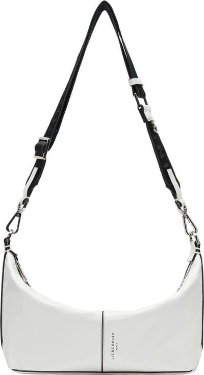 LIEBESKIND BERLIN Leren Schoudertas Paris 4 Paper Touch Crinkle Hobo Arctic Crème