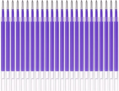 Gelpennen-inktrefills - 24 stuks - Vervangingsinkt voor gelpennen - Paars - Schrijven en tekenen - Perfect voor kantoor en school