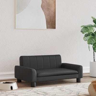 vidaXL - Hondenmand - 70x45x30 - cm - kunstleer - zwart