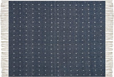 TAARI - Plaid - Donkerblauw - 130 x 170 cm - Katoen
