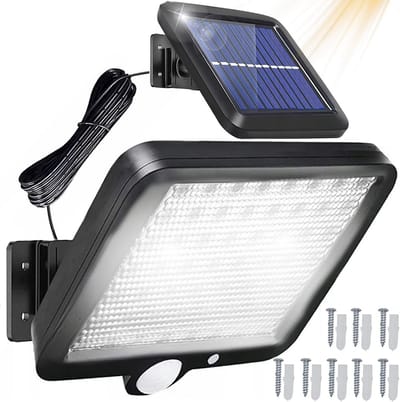 Krachtige Solar Lamp Buiten met 108 LED's en Bewegingssensor - Waterdicht voor Tuin en Oprit
