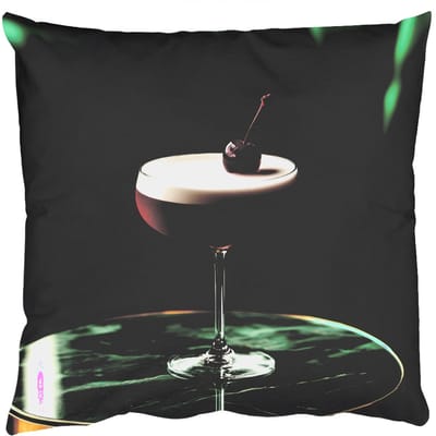 Sierkussens - Kussentjes Woonkamer - 50x50 cm - Kers - Cocktail - Rood - Marmer
