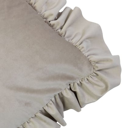 kussen fluweel rouche champagne 45x45cm
