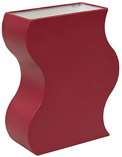 Atmosphera Chéri Gietijzeren vaas - 21x8x25cm - Rood