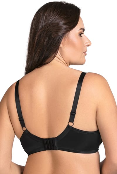 Vivisence Vrouwenbeha Met Beugel Bloemen Kant En Verstelbare Bandjes Elegante En Comfortabele Beha Voor Optimale Ondersteuning En Vrouwelijke Uitstraling Perfect Voor Dagelijks Dragen, Zwart,80D