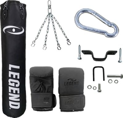 Bokszak Zwart Bisonyl / Plafondbeugel Set diverse maten Bokszak 100 CM