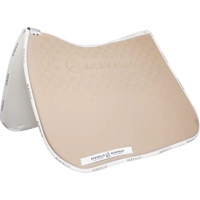 Dressuurmat voor paard met bamboevezel kussen eronder Acavallo Lycra Gel Grip