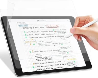 Dailygoods - Papieren Beschermfolie - Matte Displayfolie - 10,2 Inch - Geschikt voor iPad 9 8 7 - 2 Stuks - Perfect voor Tekenen en Notities