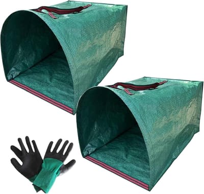 Tuinafvalzakken Set - Herbruikbare Vuilniszakken - Gazon Opruimen - Modulair Ontwerp - 150 Liter - Groen