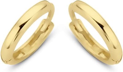 New Bling 9NBG-0059 - Gouden oorringen - 14 Karaat - Glad - 11mm - Geel Goud