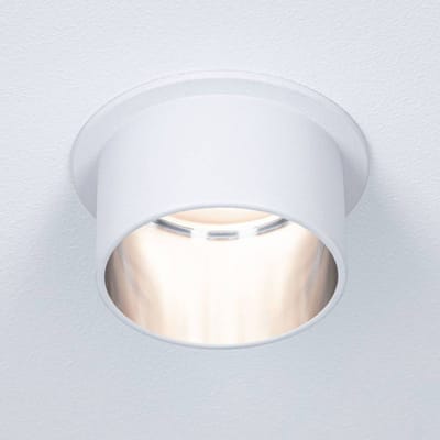 LED-inbouwlamp 3-Step-Dim Gil Coin Basisset IP44 rond 68 mm Coin 3x6W 3x470lm 230V dimbaar 2700K Wit mat, Staal geborsteld