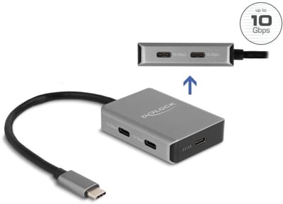 Delock USB 10 Gbps 4 Port USB Type-C™ Hub with USB Type-C™ connector