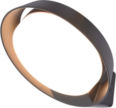 LUTEC Polo - LED wandlamp voor buiten - Premium aluminium - 1100Lm krachtig licht - 3000K warm licht - IP54 extra weerbestendig - Donkergrijs