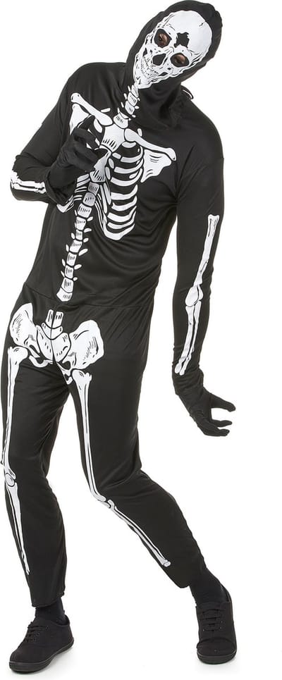 Vegaoo - Halloween skeletten kostuum voor mannen